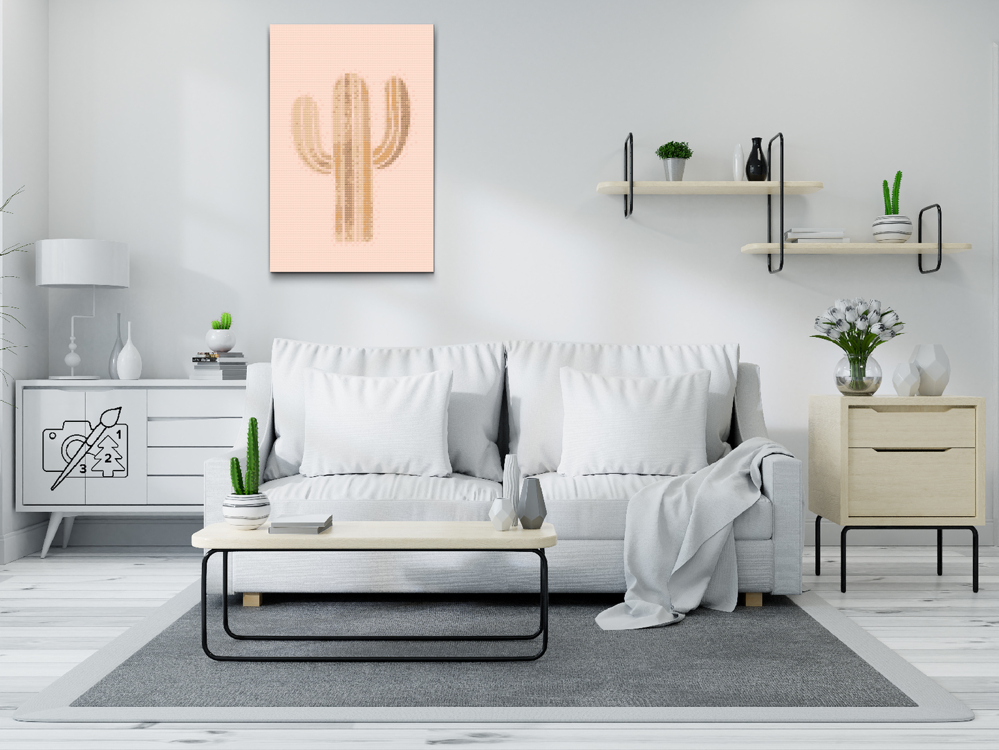 Diamond Painting - Boho-kaktus