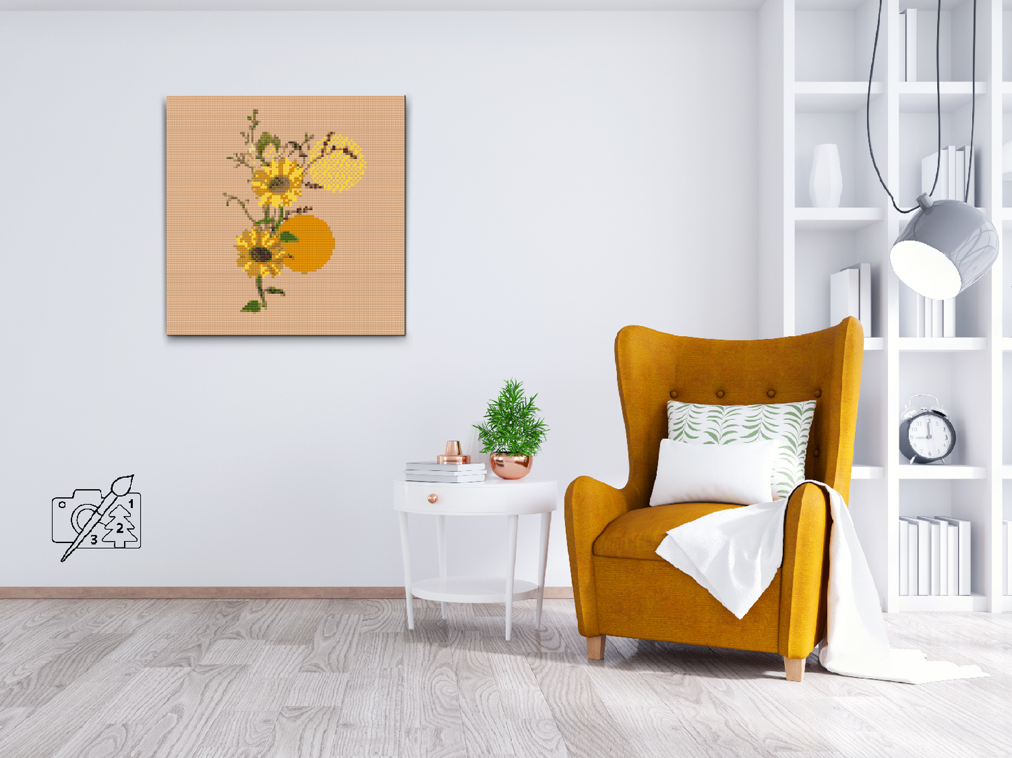 Diamond Painting - Boho-solsikke