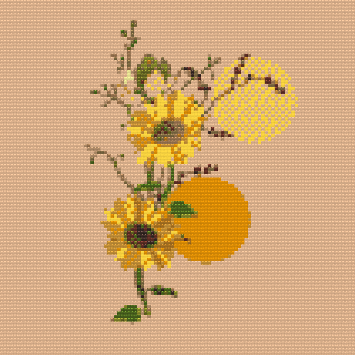 Diamond Painting - Boho-solsikke
