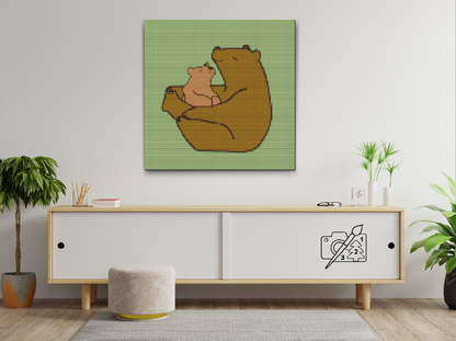 Diamond Painting - Mor Bjørn med Baby Bjørn