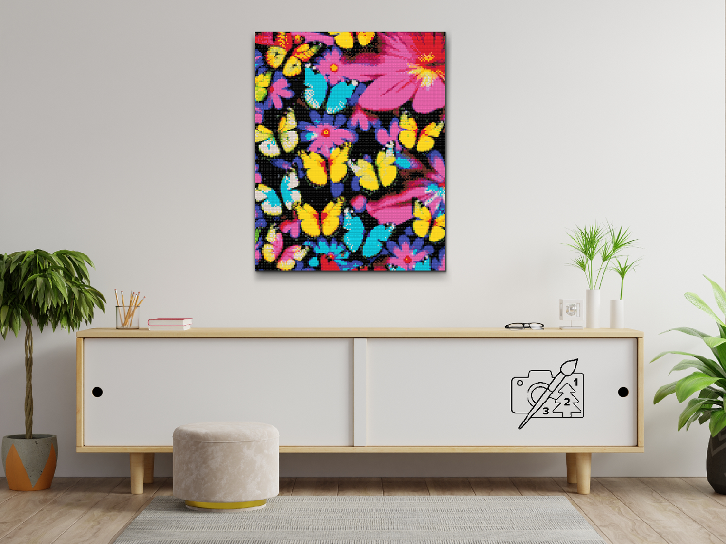 Diamond Painting - Farverige sommerfugle