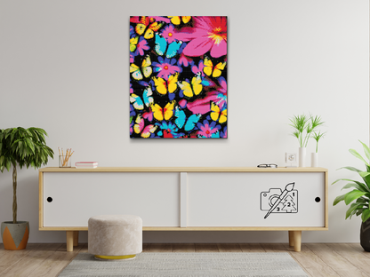 Diamond Painting - Farverige sommerfugle