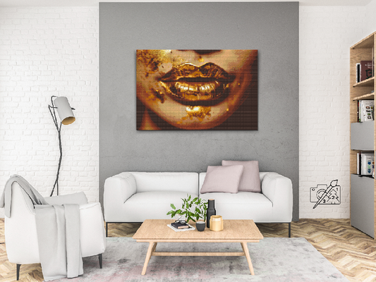 Diamond Painting - Gyldne Læber