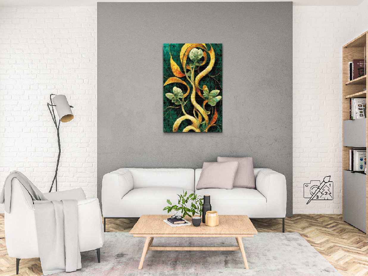 Diamond Painting - Abstrakt blomst