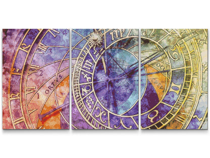 Diamond Painting - Astronomisk ur (sæt af 3)