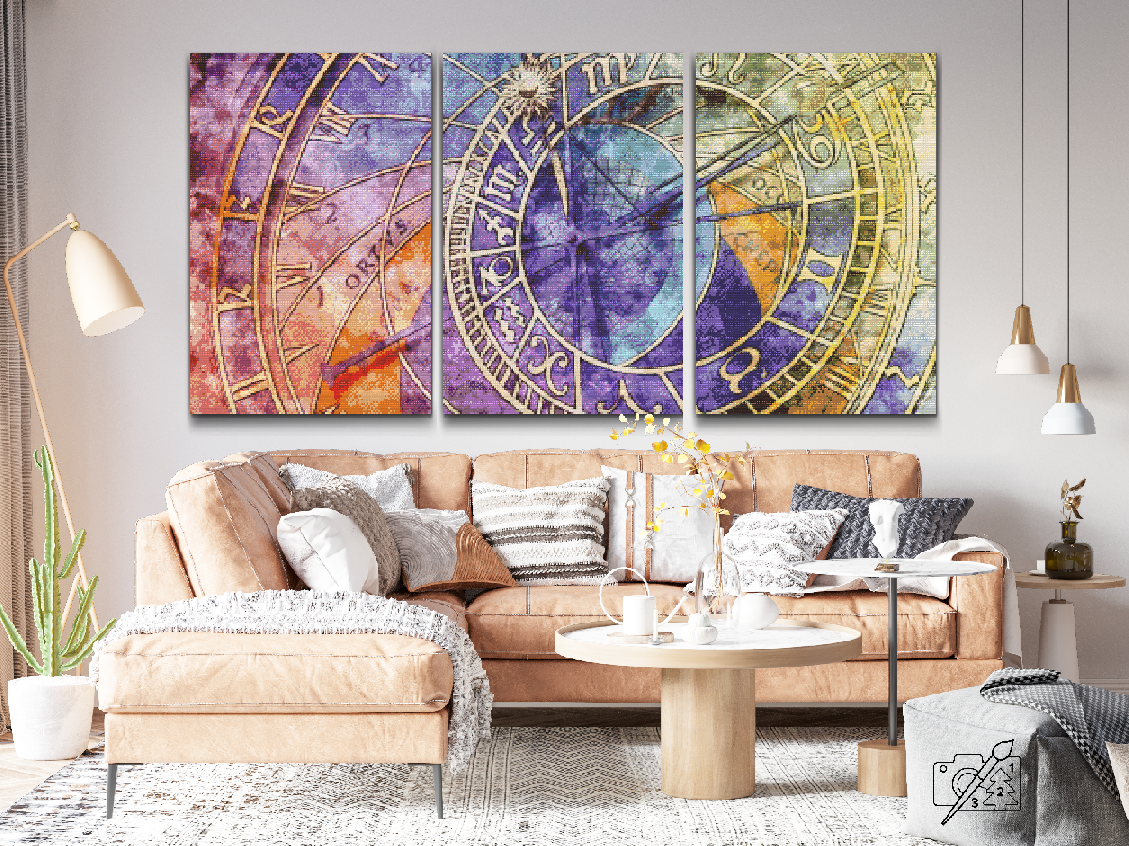 Diamond Painting - Astronomisk ur (sæt af 3)