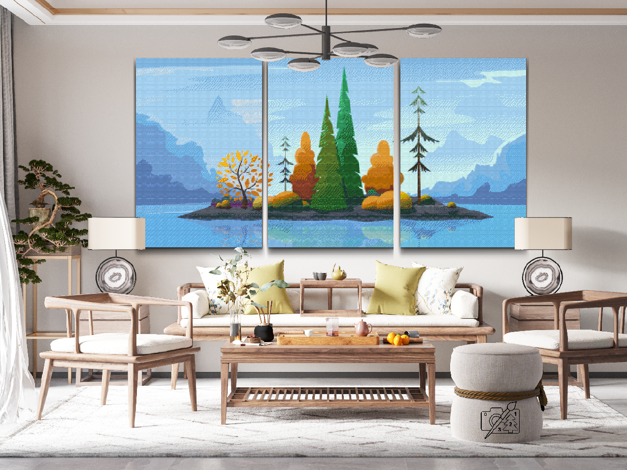 Diamond Painting - Tiny Island (sæt af 3)