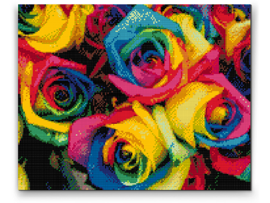 Diamond Painting - Farverige roser