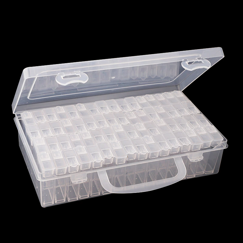 Hobby Tilbehør - Organisator for diamanter - 64 kasser