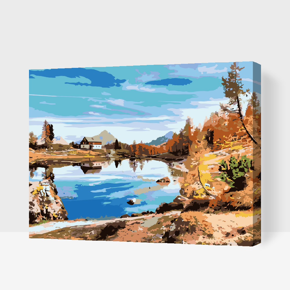Paint by Numbers - Hytte ved søen