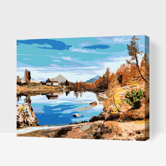Paint by Numbers - Hytte ved søen