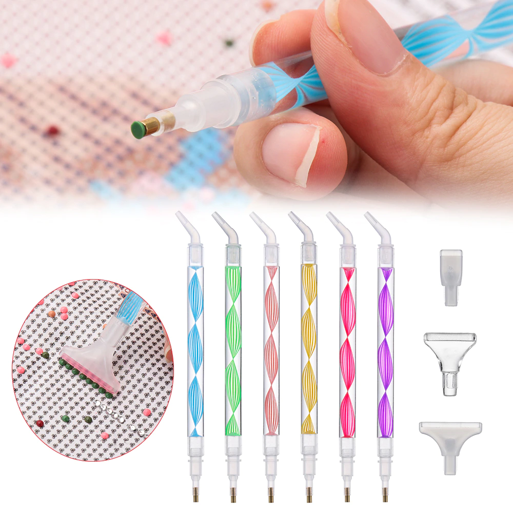 Tilbehør - Diamond Painting pen - Spiral med 5 spidser