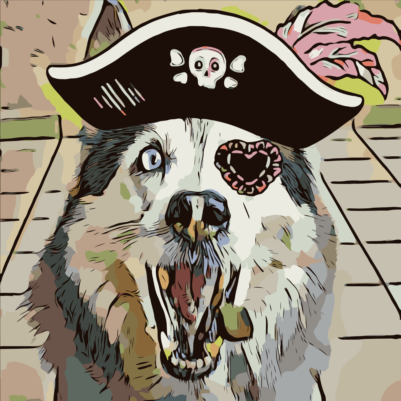 Paint by Numbers - Ulvepirat