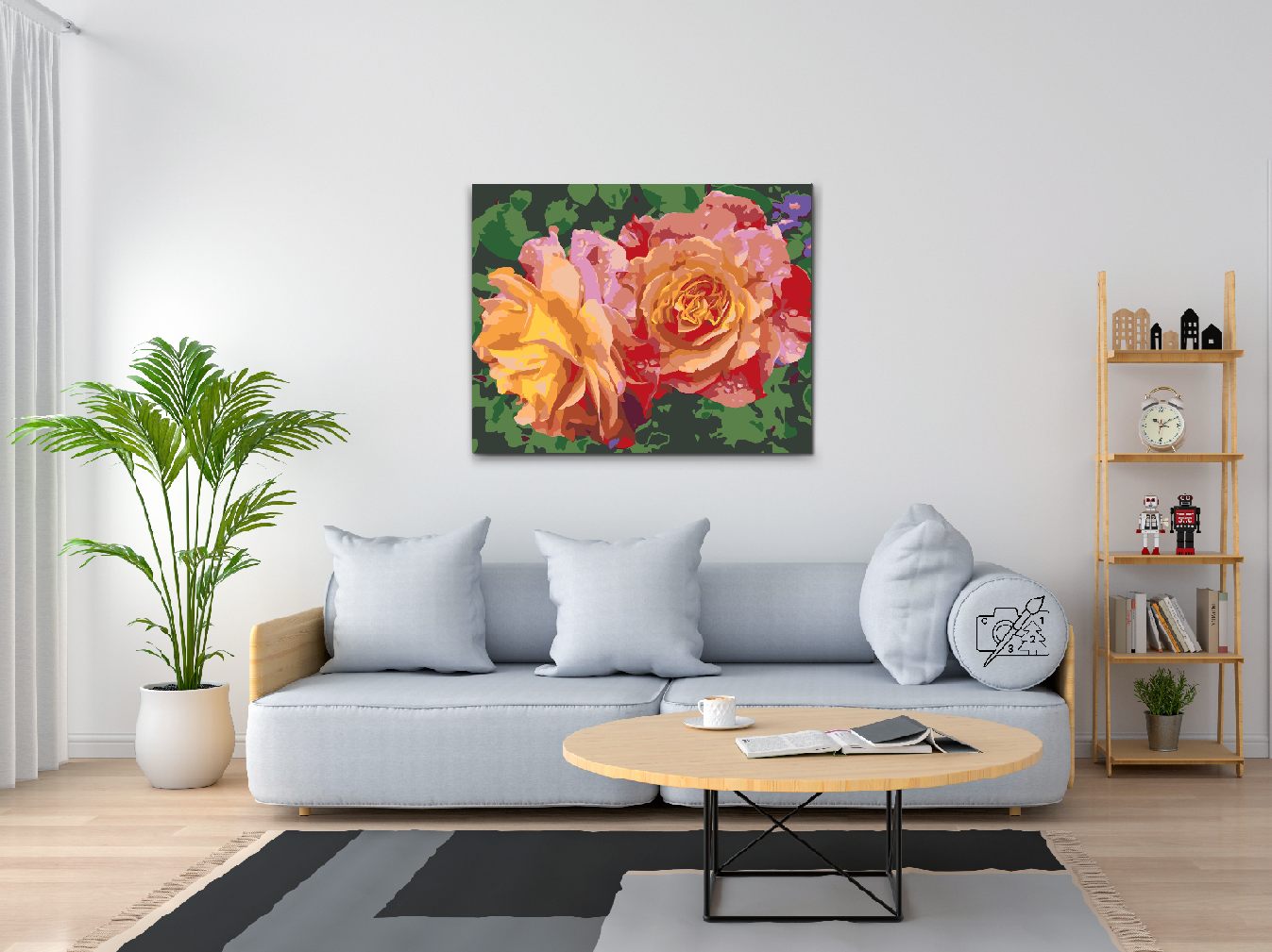 Paint by Numbers - Rose, Skønhedens Blomster