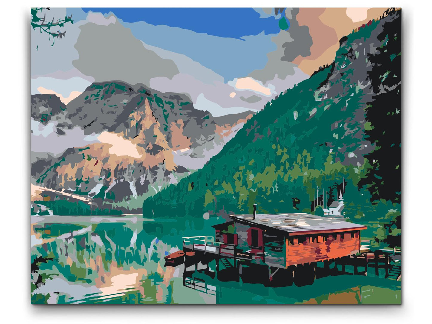 Paint by Numbers - Bjerghytte