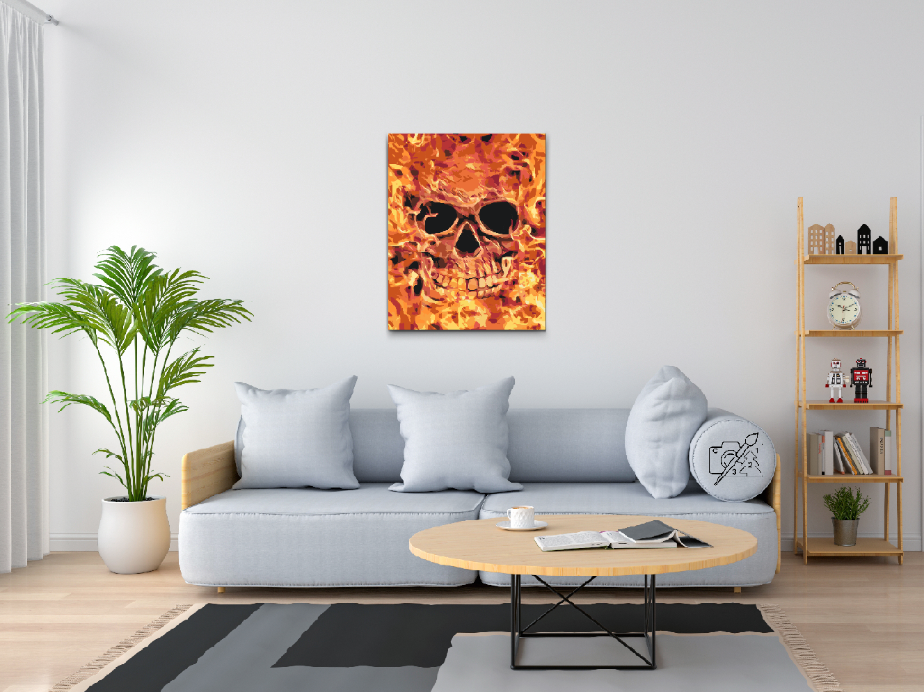 Paint by Numbers - Kraniet i brand