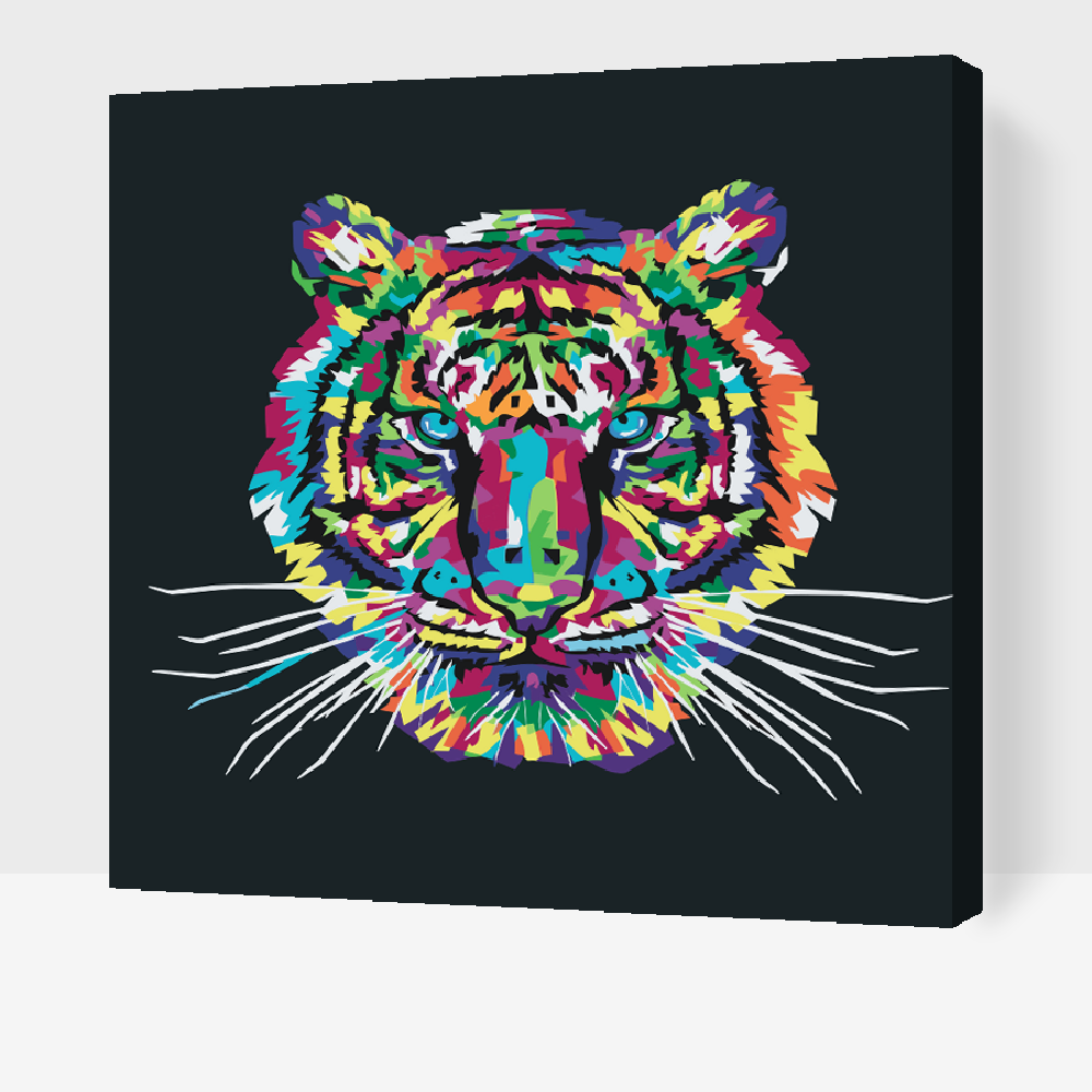 Paint by Numbers - Farverig Tiger