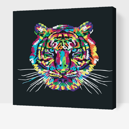 Paint by Numbers - Farverig Tiger