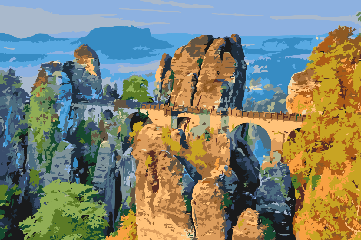 Paint by Numbers - Bastei-broen