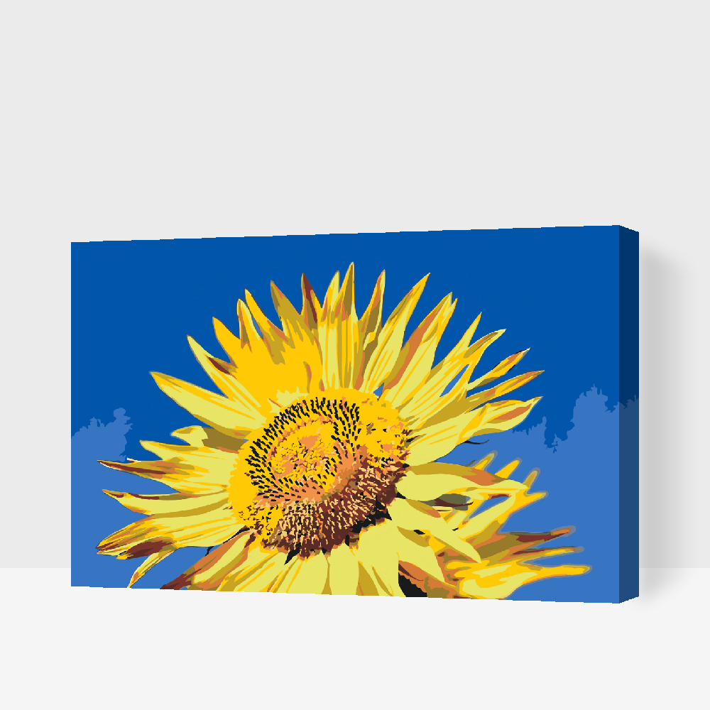 Paint by Numbers - Blå himmel og solsikke