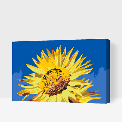 Paint by Numbers - Blå himmel og solsikke