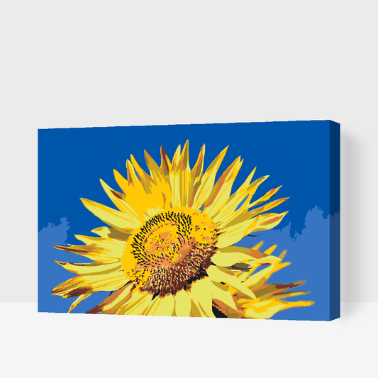 Paint by Numbers - Blå himmel og solsikke