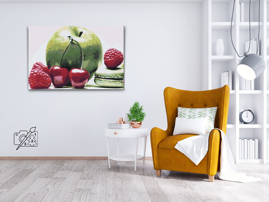 Paint by Numbers - Frugter og makron