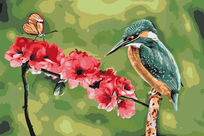 Paint by Numbers - Sommerfugl og isfugl