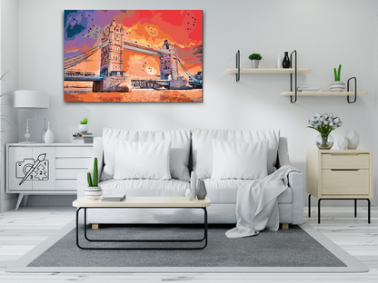 Paint by Numbers - London Bridge ved solnedgang