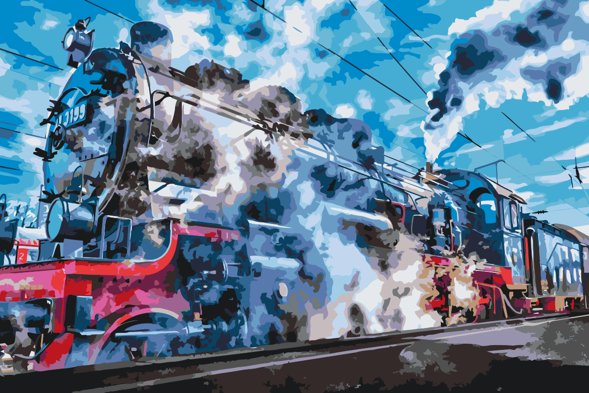 Paint by Numbers - Lokomotiv