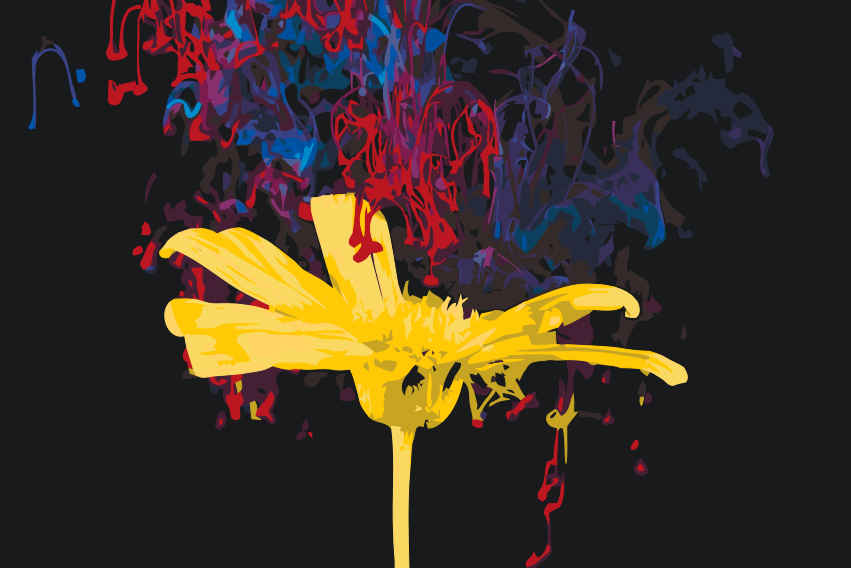 Paint by Numbers - Gul blomst