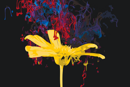 Paint by Numbers - Gul blomst