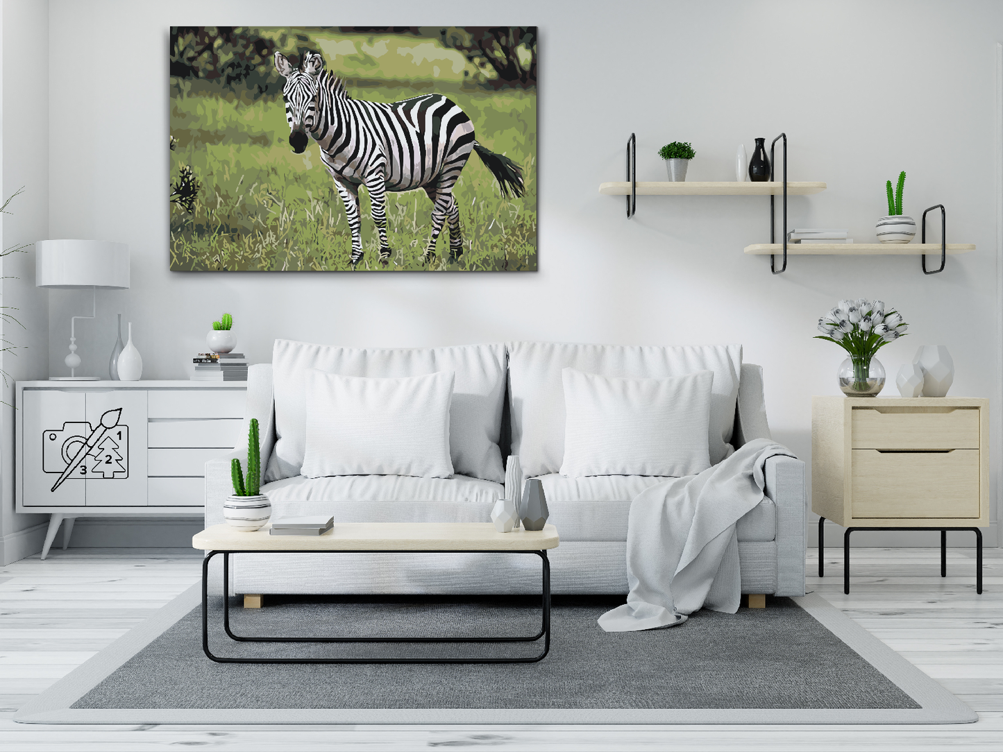 Paint by Numbers - Zebra i naturen