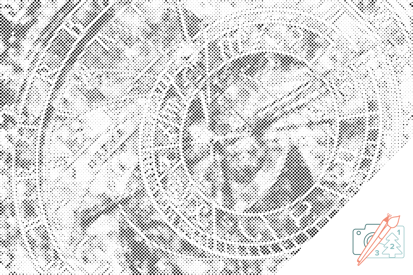 Mal-med-prikker -  Astronomisk ur