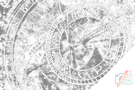 Mal-med-prikker -  Astronomisk ur
