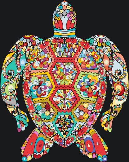 Paint by Numbers - Mandala - Skildpadde