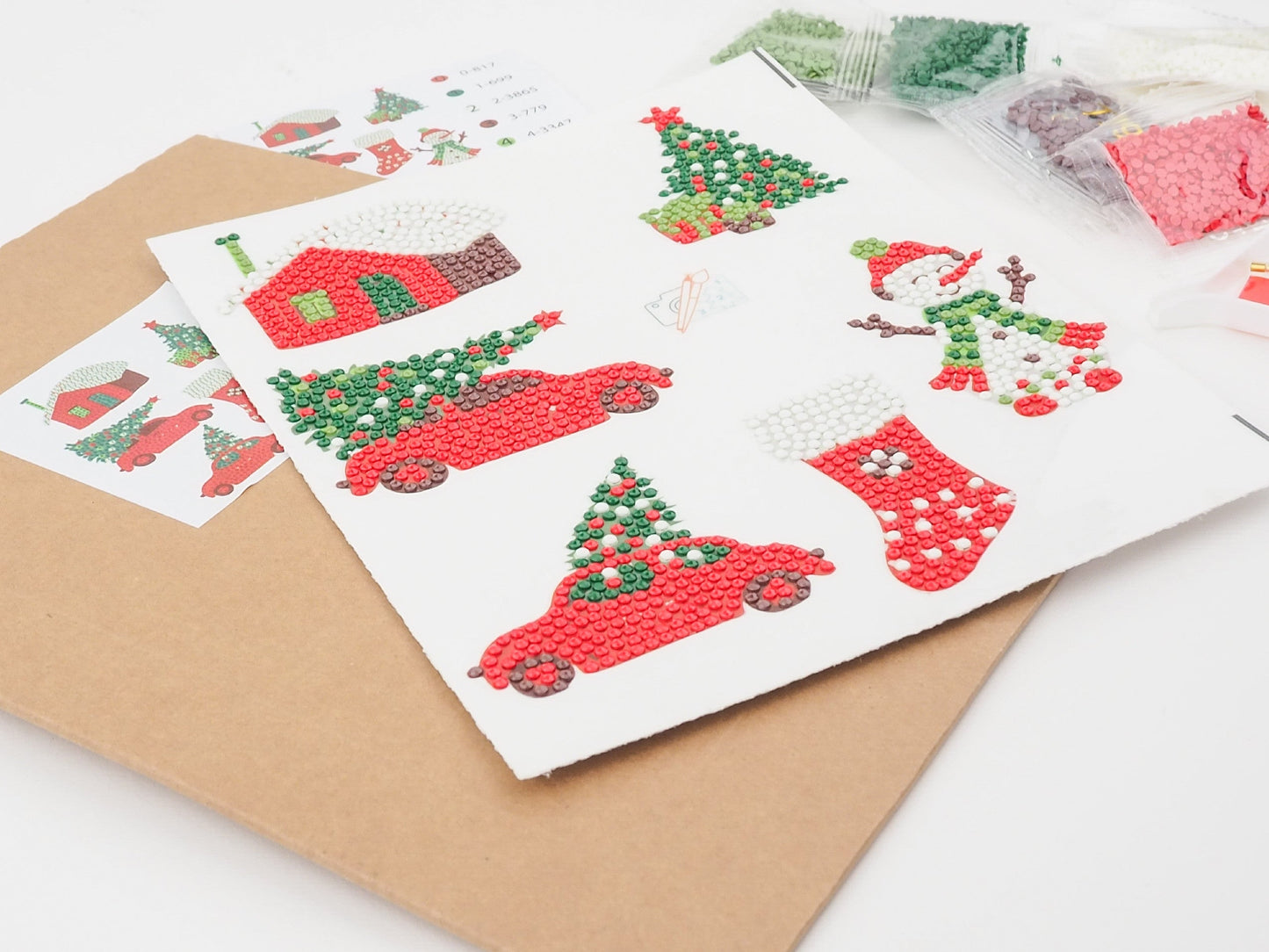 Diamond Painting Sticker - Julebiler