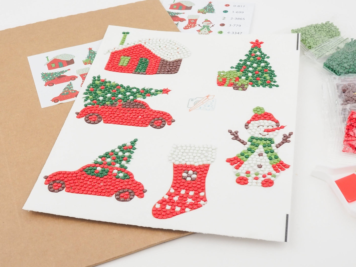 Diamond Painting Sticker - Julebiler