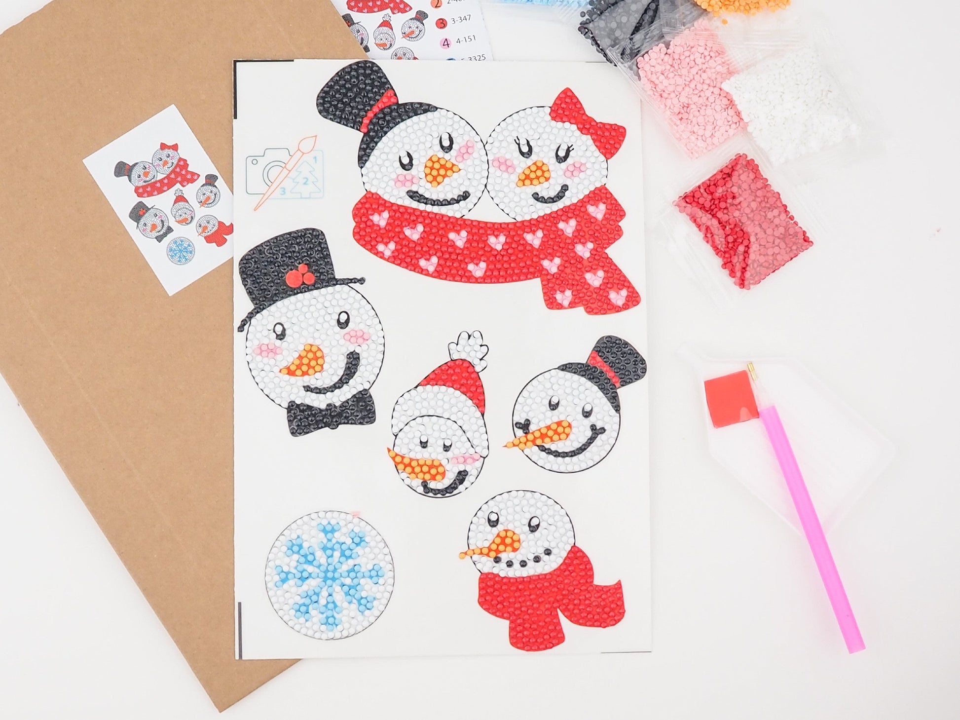 Diamond Painting Sticker - Diamond painting sticker - Snemænd