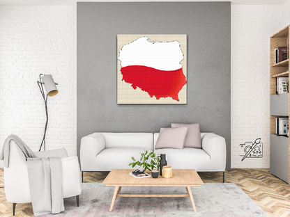 Diamond Painting - Kort over Polen