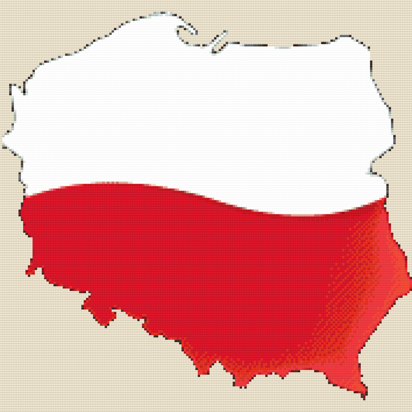 Diamond Painting - Kort over Polen