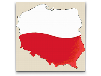 Diamond Painting - Kort over Polen