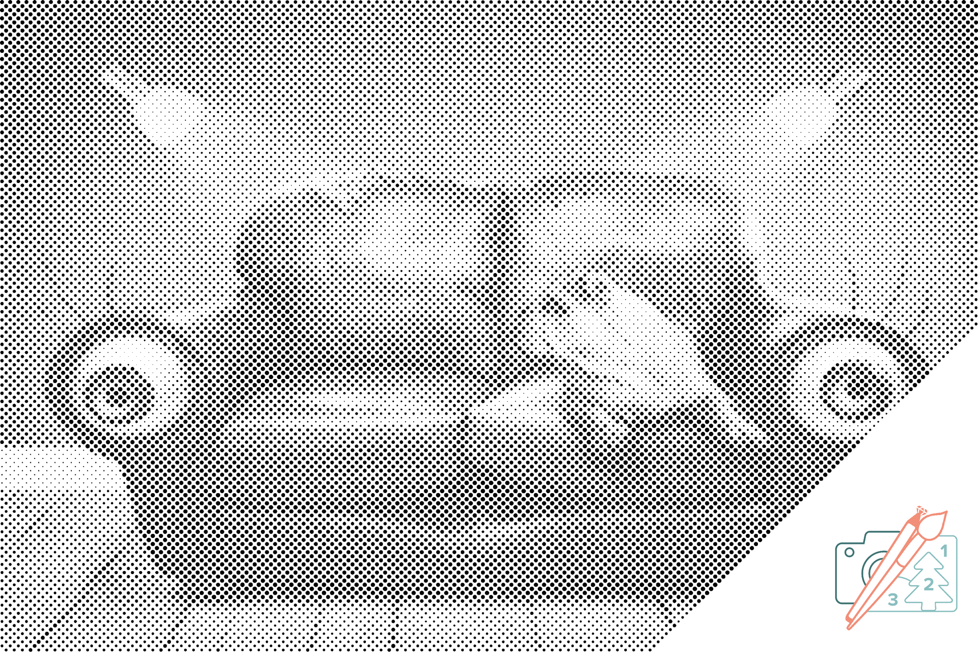 Mal-med-prikker -  Sofahund