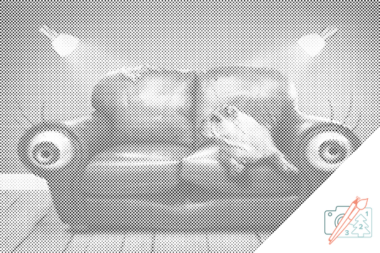 Mal-med-prikker -  Sofahund