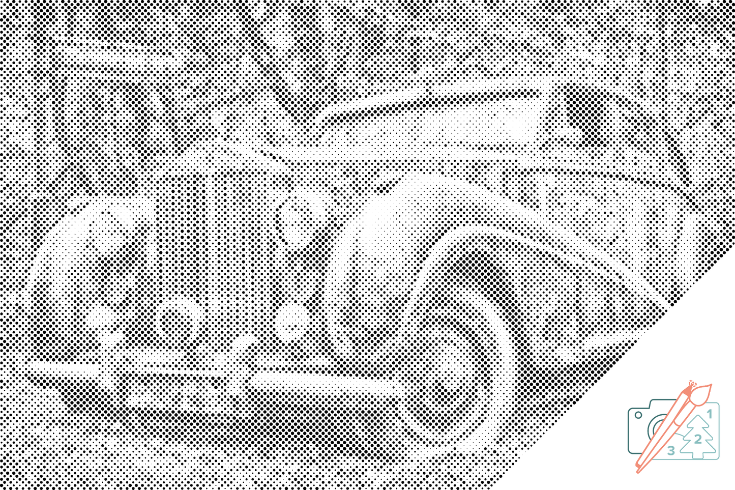 Mal-med-prikker -  Rolls Royce
