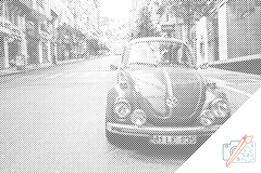 Mal-med-prikker -  Volkswagen Boble