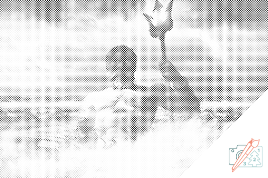 Mal-med-prikker -  Poseidon