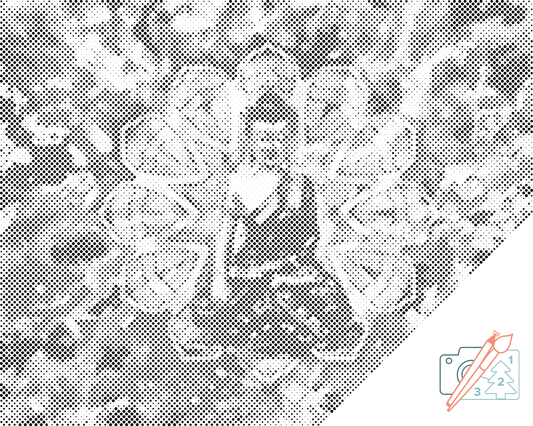 Mal-med-prikker -  Buddha
