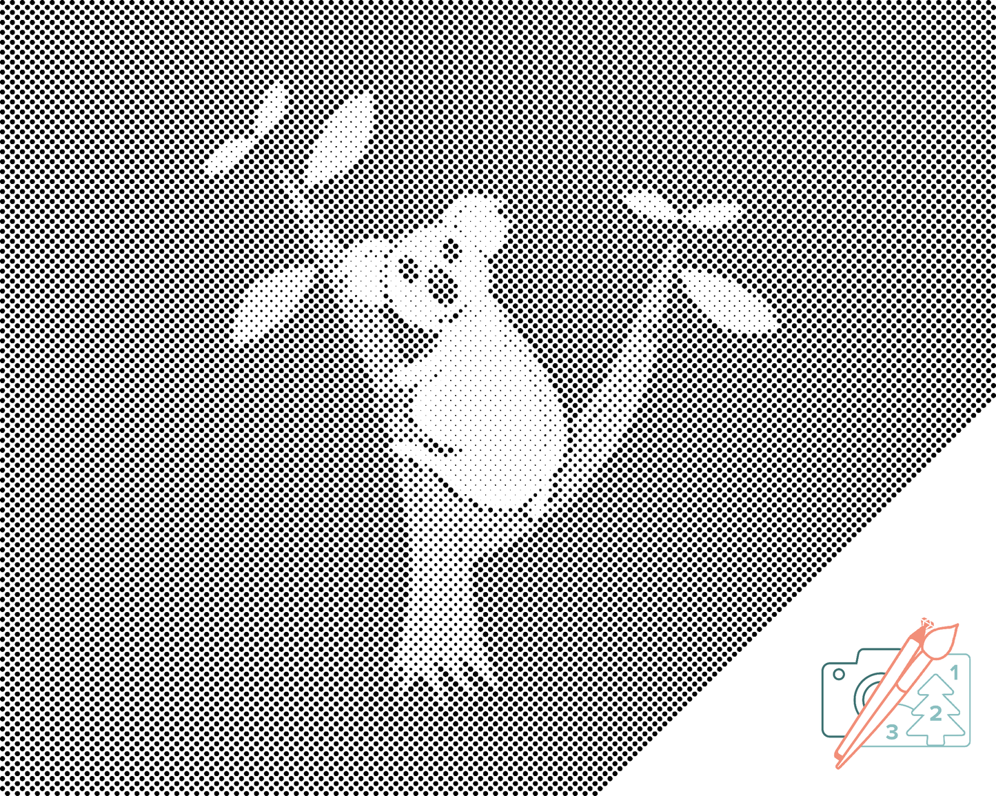 Mal-med-prikker -  Koala på træet