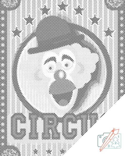 Mal-med-prikker -  Cirkus